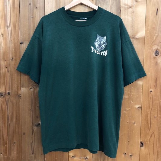 T-WOLVES Tシャツ 半袖 カットソー 胸プリント バックプリント
