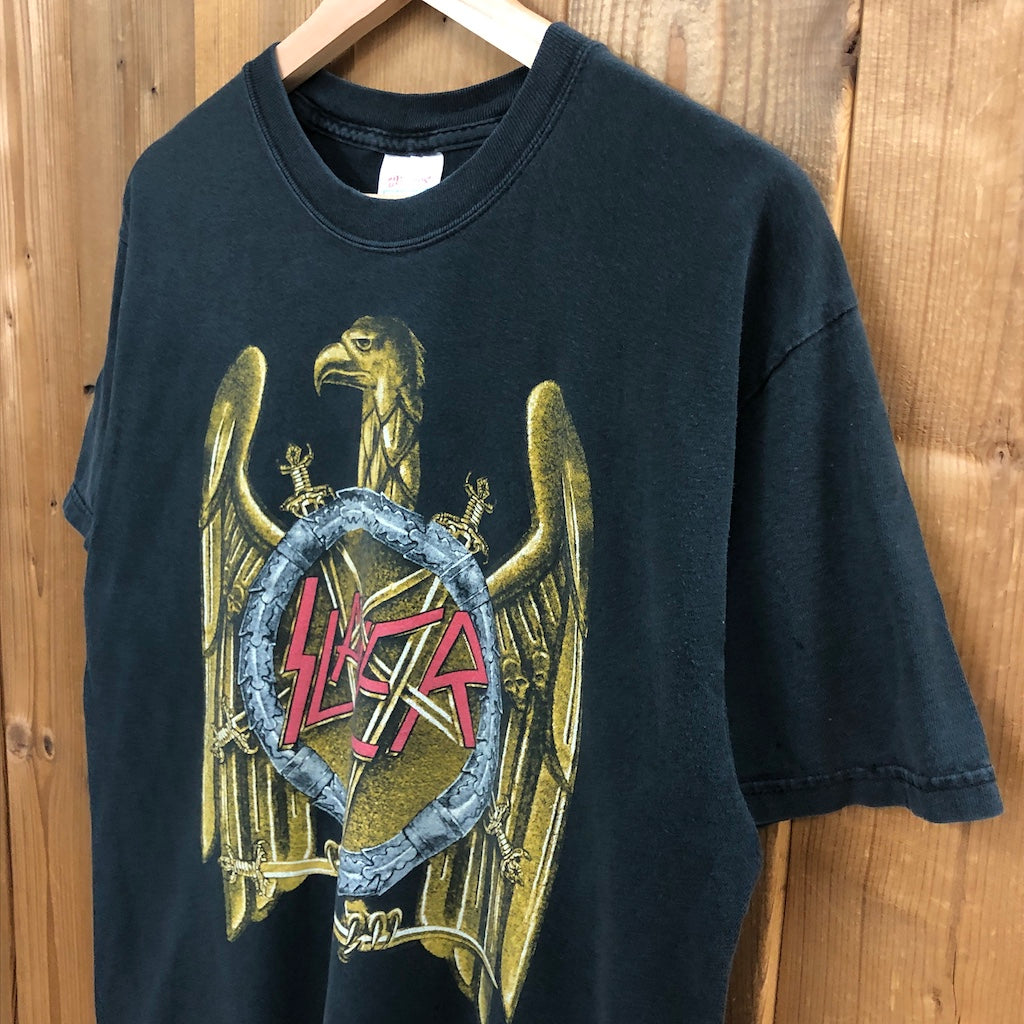 00s vintage HANES ヘインズ Seasons in the Abyss シーズンズインジアビス SLAYER スレイヤー  プリントTシャツ 半袖 カットソー バンドT 2004年