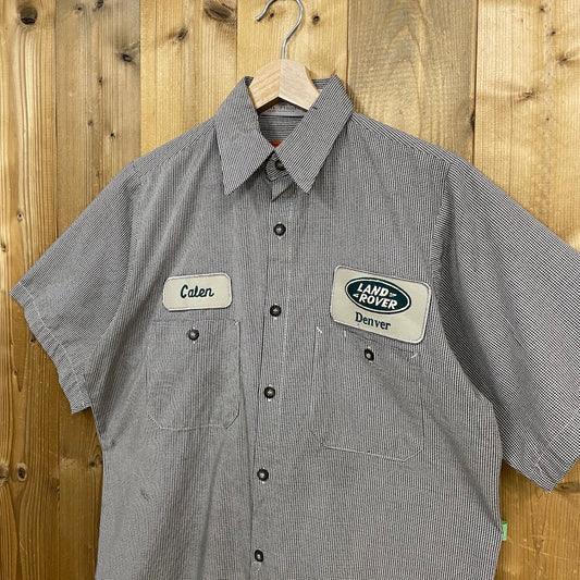 RED KAP レッドキャップ 半袖シャツ ワークシャツ チェック 企業ロゴ ワッペン DENVER