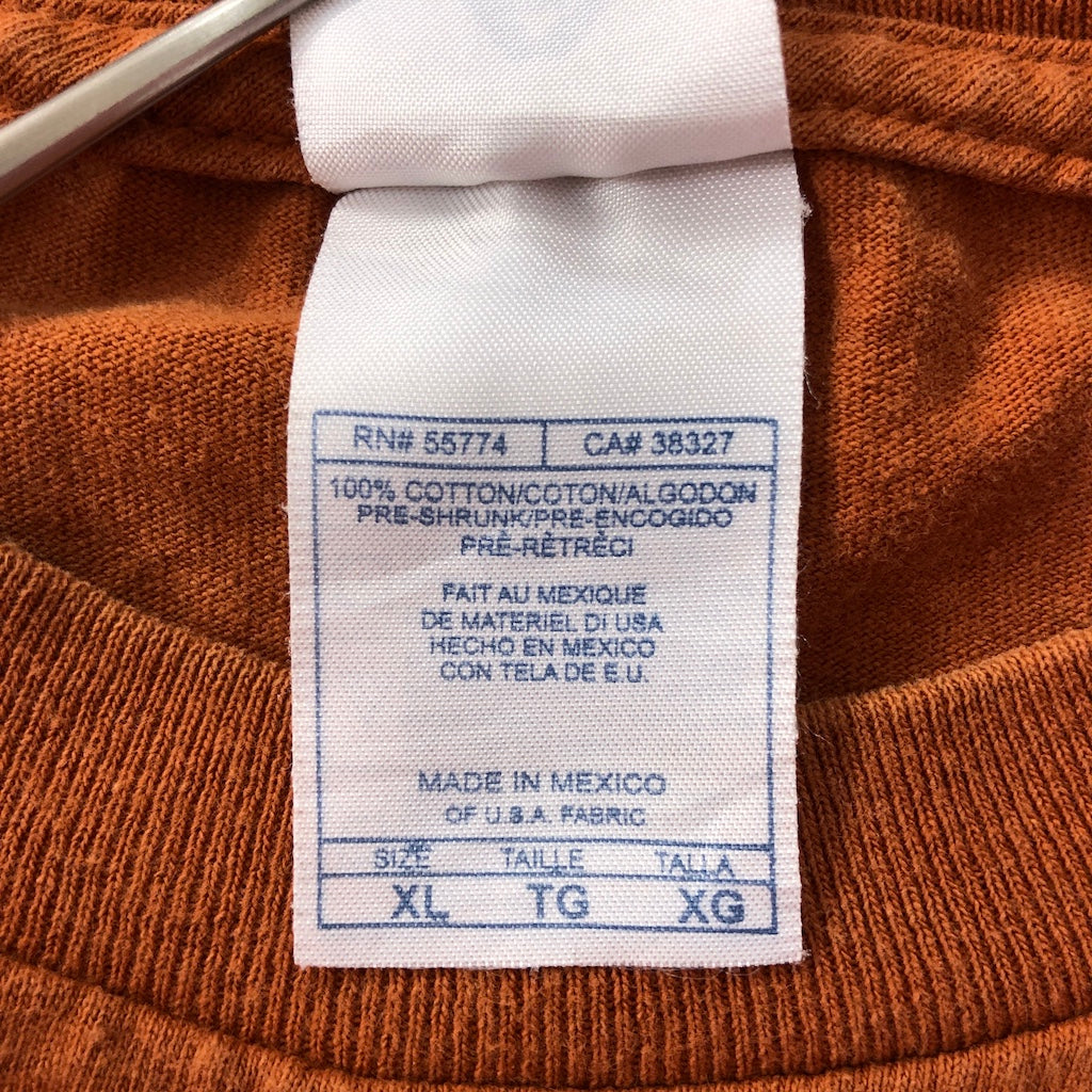 00s vintage ALSTYLE アルスタイル NATIONAL CHAMPIONS ナショナルチャンピオンズ TEXAS LONGHORNS テキサスロングホーンズ ラグビー プリントTシャツ 半袖 カットソー  2006年 オレンジ