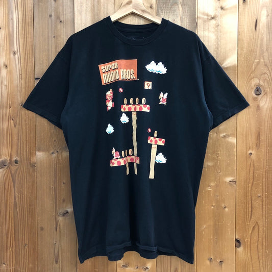 SUPER MARIO BROS スーパーマリオブラザーズ ゲームTシャツ 半袖 カットソー ビッグプリント