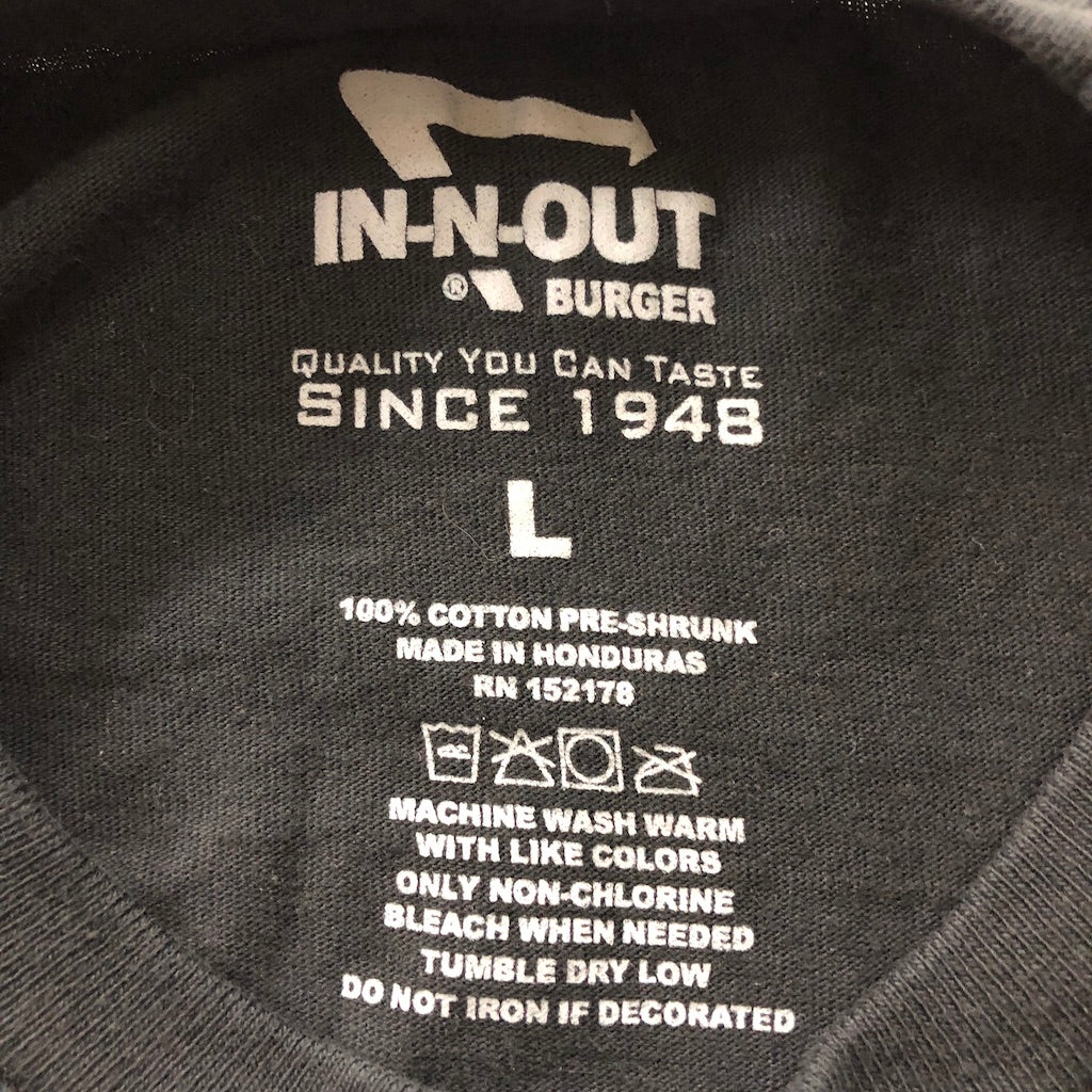 IN-N-OUT BURGER インアンドアウトバーガー  California カリフォルニア アドバタイジング プリントTシャツ 半袖 カットソー