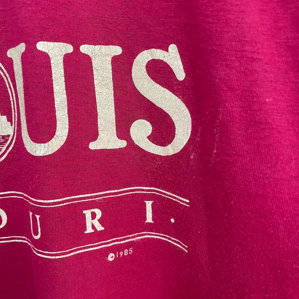 80s vintage USA製 SCREEN STARS スクリーンスターズ プリントTシャツ 半袖 カットソー 1985年 ST.LOUIS MISSOURI