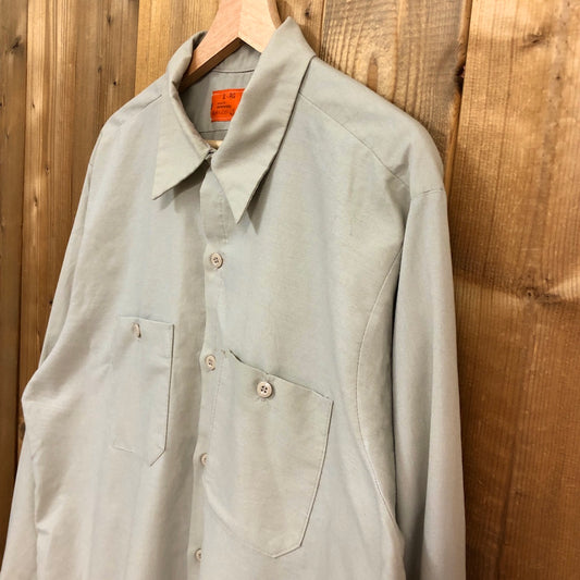 90s vintage USA製 RED KAP レッドキャップ 長袖シャツ ワークシャツ ベージュ