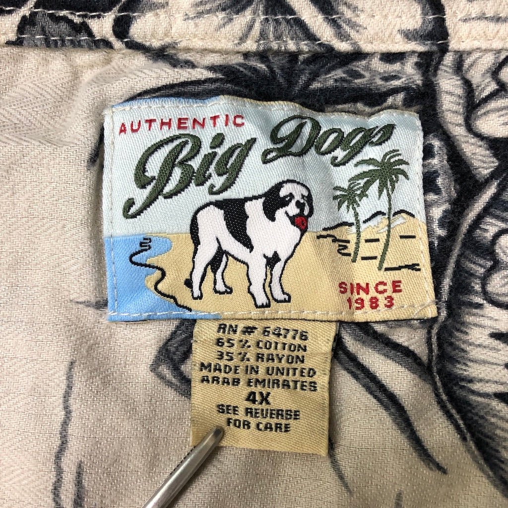 90s vintage  Big Dogs ビッグドッグス アロハシャツ ハワイ柄 犬