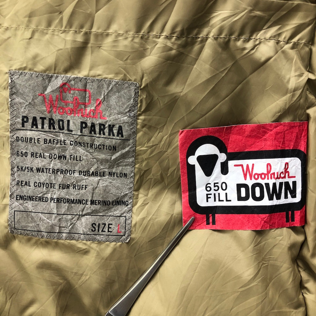 WOOLRICH ウールリッチ PATROL DOWN PARKA パトロールダウンパーカー コヨーテファー ジャケット ナイロンジャケット