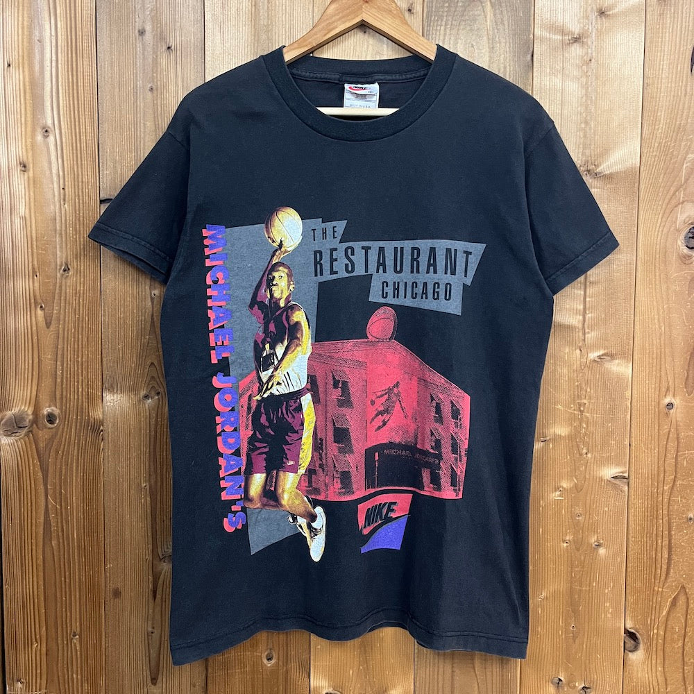 90s vintage USA製 NIKE ナイキ MICHAEL JORDAN マイケルジョーダン Tシャツ 半袖 カットソー CHICAGO ブラック 黒