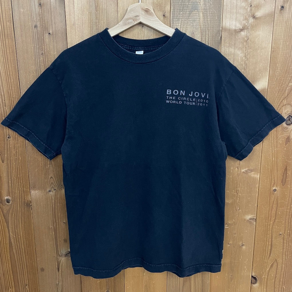 BON JOVI ボン・ジョヴィ THE CIRCLE WORLD TOUR ザ・サークルツアー プリントTシャツ 半袖 カットソー