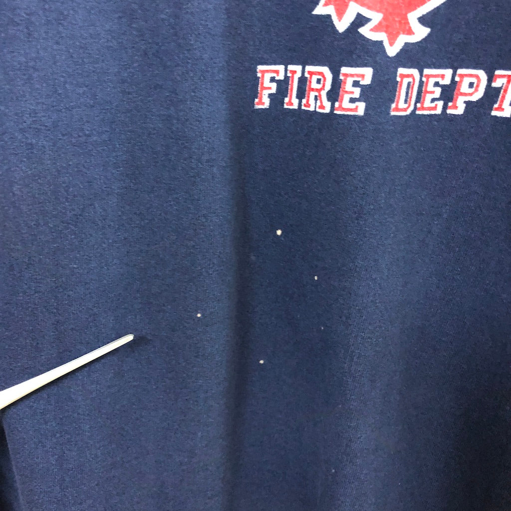 90s vintage USA製 FRUIT OF THE LOOM フルーツオブザルーム CHICAGO FIRE DEPT シカゴ市消防局 プリントTシャツ 半袖 カットソー
