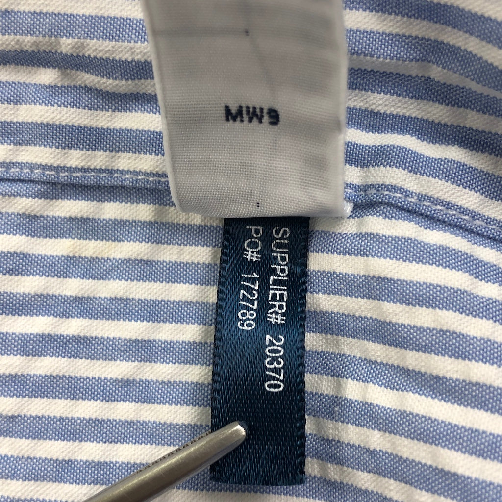 Ralph Lauren ラルフローレン CLASSIC FIT クラシックフィット 半袖シャツ シアサッカー ストライプ 古着/USED