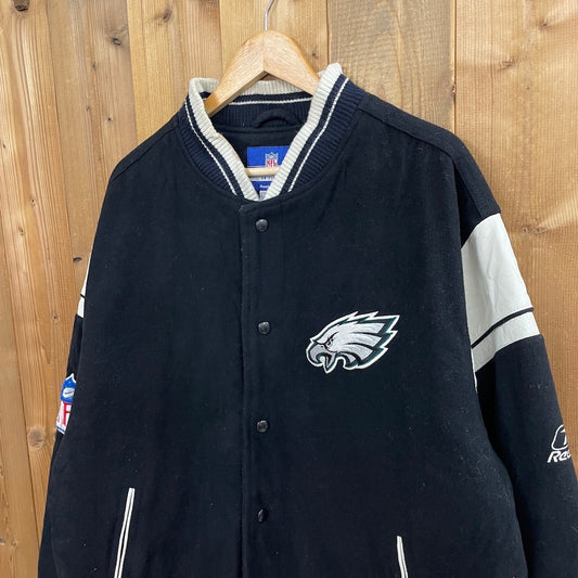 Reebok リーボック スタジアムジャンパー スタジャン NFL フィラデルフィア イーグルス ワッペン刺繍 ウール