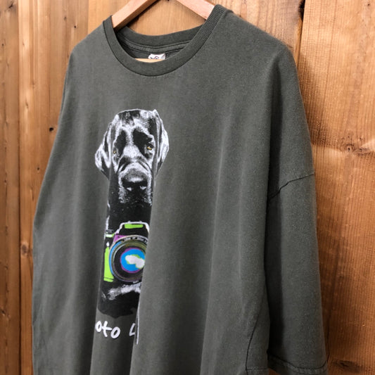 DELTA デルタ プリントTシャツ 半袖 カットソー 犬 DOG カーキ