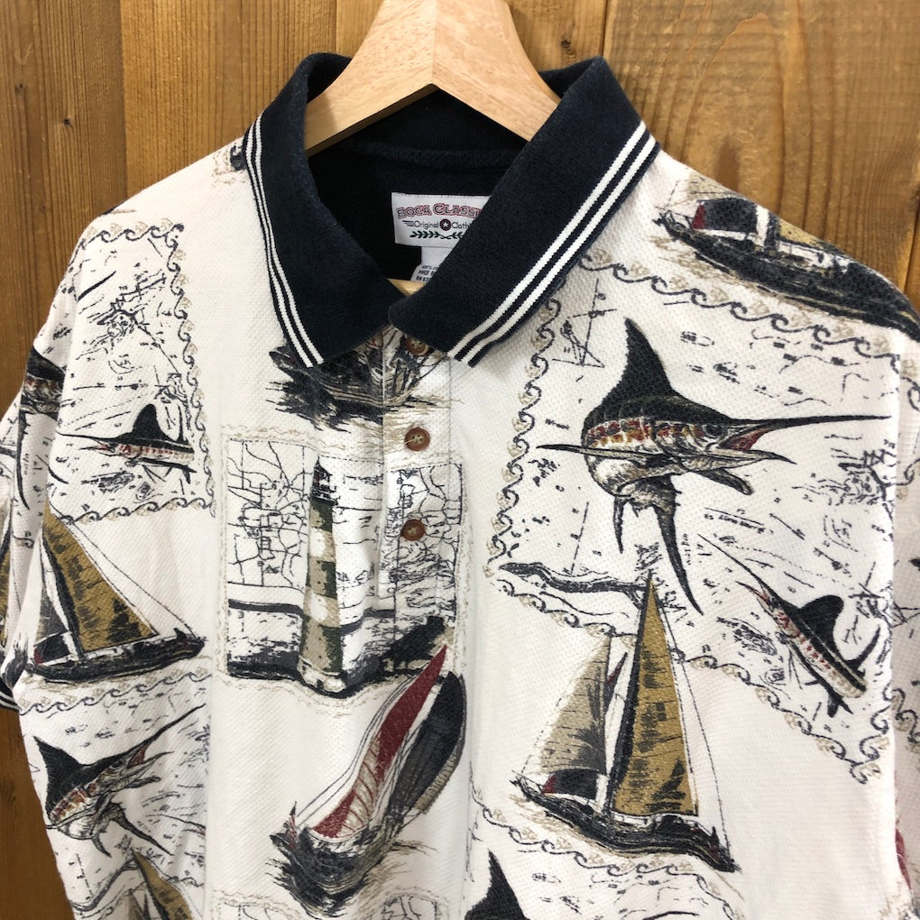 BOCA CLASSICS ボカクラシックス ポロシャツ 半袖 フィッシュ