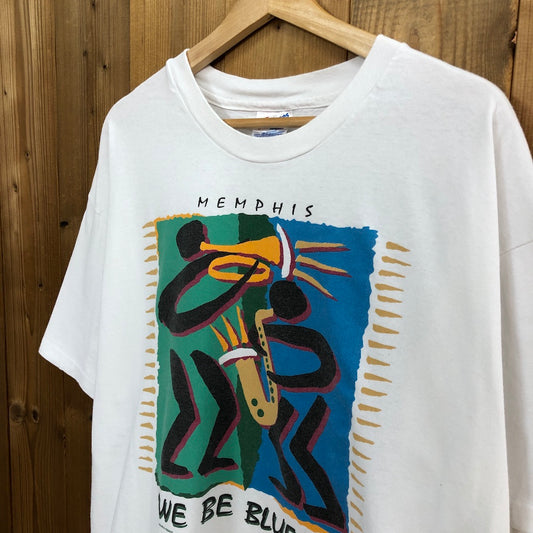 90s vintage Hanes ヘインズ Tシャツ 半袖 カットソー ビッグプリント